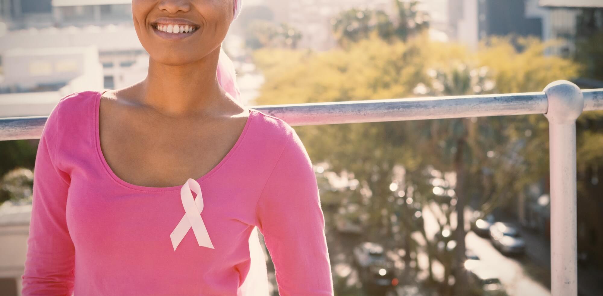 Smiling women with cancer